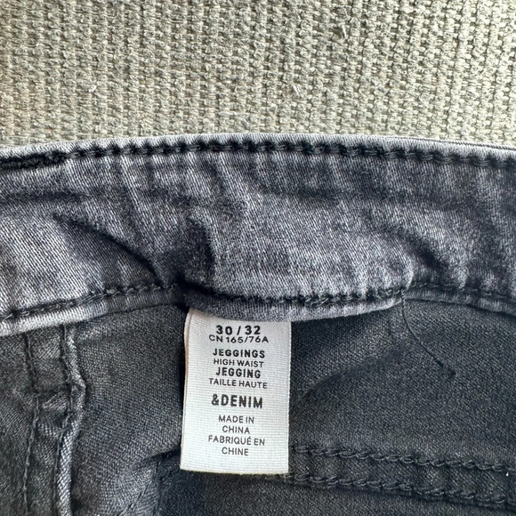 H&M high Waits Washed black Jegging tail let Haunted & Denim Sz 30/32 - Picture 6 of 10